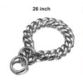 thumbnail image 4 of Collar de cadena de perro Greeniant de acero plata 26 pulgadas, 4 of 6