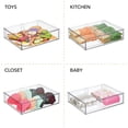 thumbnail image 5 of mDesign Wide Plastic Stackable Kitchen Storage Organizer Bin with Drawer, Clear, 5 of 7