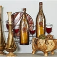 thumbnail image 2 of DecMode Copper Metal Wine Wall Decor, 2 of 9