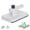 White, variant on No-Touch Snap Grip Mini Mop Wet Dry Desktop Cleaning Brush, Green | One-press no-touch snap grip mini mop with shark teeth clip, fits 99% wipes & cloths, wet dry for multi-surface cleaning