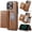 Brown, variant on For iPhone 16 Pro Max Case Compatible with MagSafe, Removable 2 in1 PU Leather Wallet Case with RFID Blocking Card Holder Kickstand Foldable Folio Magnetic Protective Phone Cover,Purple