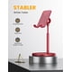 thumbnail image 3 of LISEN Soporte para teléfono celular, soporte para teléfono celular estable ajustable en altura en ángulo para escritorio, soporte para teléfono de metal de aluminio resistente (rojo), 3 of 3