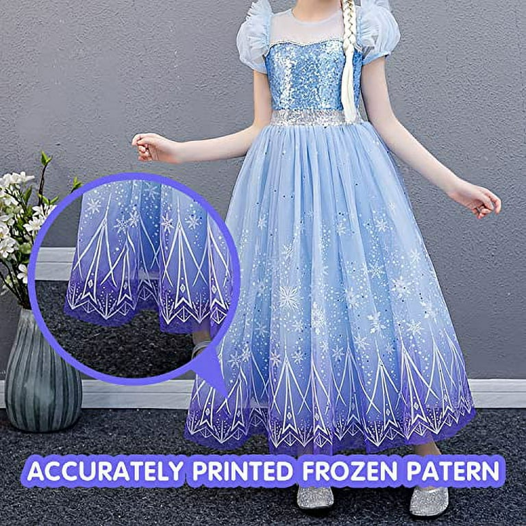UPORPOR Light Up Magical Snow Princess Dress, Christmas Girls Fancy Ice  Costume Kids Halloween Dressing Up Clothes for Teens Toddler, Birthday  Party Carnival Blue Dress, 100 : : Toys & Games