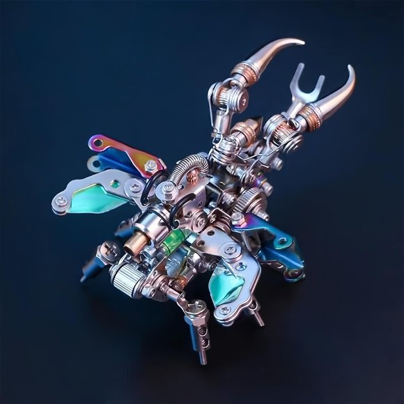 Juego de modelos 3D de rompecabezas de metal ZUNPINSPACE Punk Beetle para adultos