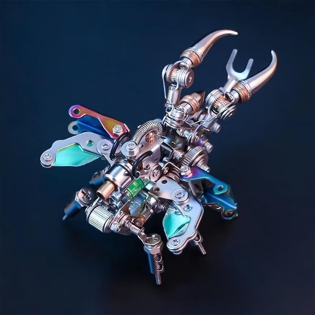 Juego de modelos 3D de rompecabezas de metal ZUNPINSPACE Punk Beetle para adultos