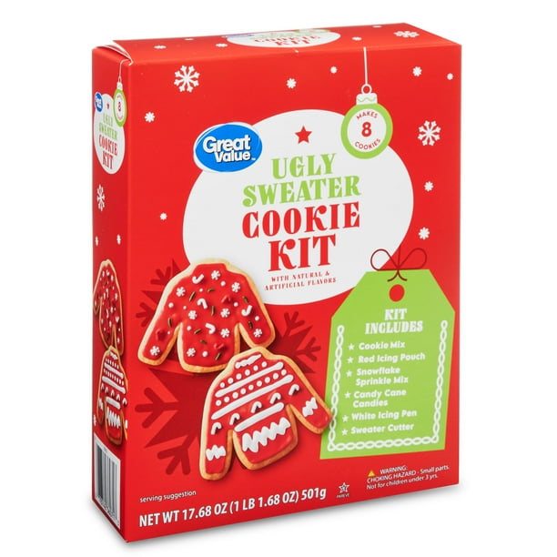 Great Value Holiday Ugly Sweater Cookie Kit, 17.68 oz