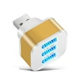 thumbnail image 1 of USB2.0 HUB Adaptador de 3 puertos Cargadores de teléfono rápidos con indicador LED Oro Ehuebsd Para estrenar, 1 of 8