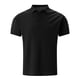 thumbnail image 5 of Mens Casual Manga Corta Botón Abajo Camisas de Color Sólido Turndown Cuello Blusa, Suelto Ajuste Superior para el Verano, 5 of 6