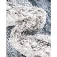 thumbnail image 4 of Unique Loom Hygge Shag Collection Area Rug - Gradient (5' Round Blue/Beige), 4 of 7