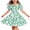 Green, variant on Casual Floral Dresses Girls Kids Puff Sleeve Cross Back Summer Dress Round Neck Trendy Aline Swing Outfits Blue, 8 Years