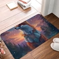 thumbnail image 5 of Fotbe Extra Durable Door Mat - Dirt Trapping Outdoor Welcome Mats - Non-Slip Outdoor Door Mats - Low Profile Front Door Mat - Indoor (16" x 24", Starry Sky Meditating Fox ), 5 of 8