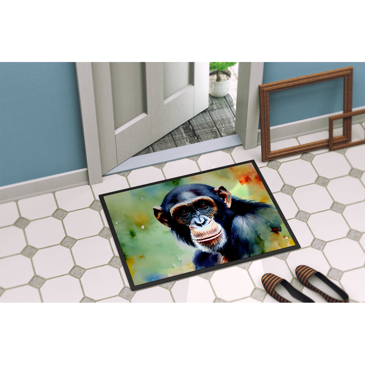 Chimpanzee Doormat 27 in x 18 in