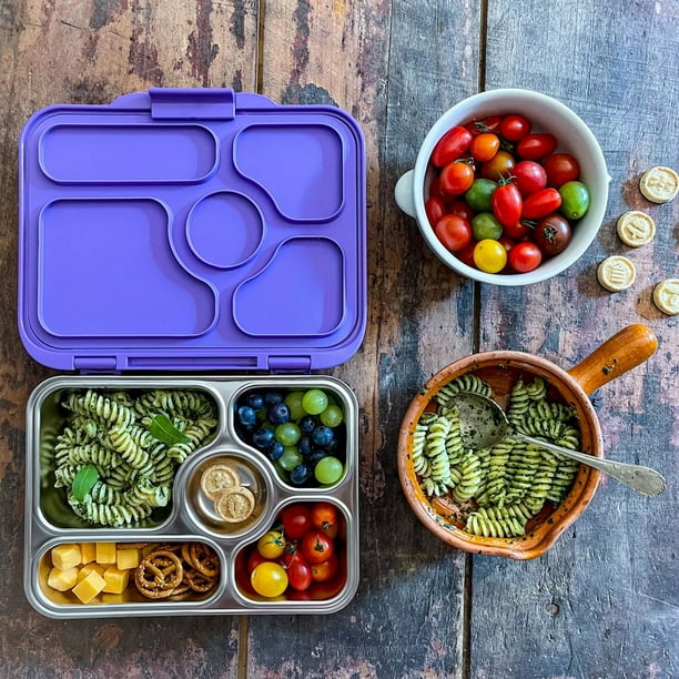 Hot and cold lunch combo using Yumbox snack size bento and Yumbox ther