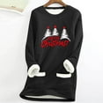 thumbnail image 4 of Joau Women's Fleece Lined Pullover Hoodie Heart Print Casual Long Sleeve Hooded Oversized Sweatshirts Winter Warm Clothes, 4 of 6