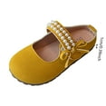 thumbnail image 6 of Mepaouo Kids Suede Clogs Toddlers Boys Girls Pearl Dress Shoes Slip on Mules Flat Mary Jane, 6 of 8
