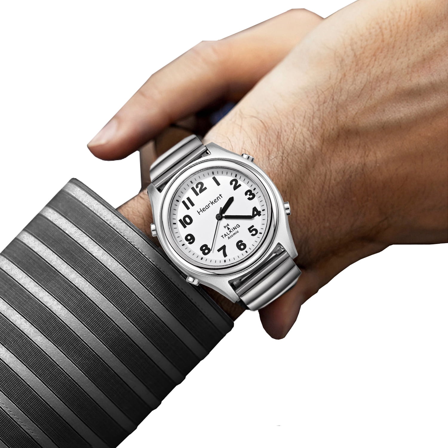 Atomic Talking Watch for Blind Women, Easy Read with Elastic  display picture 1