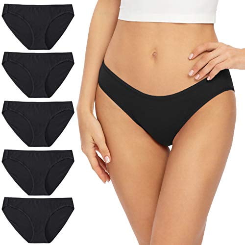 Black cotton hipster underwear Clearance