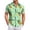 Mint Green, variant on HAJWOH Hawaiian Shirt for Men Casual Button Down Short Sleeve Summer Beach Shirts Loose Fit Floral Print Tropical Tops