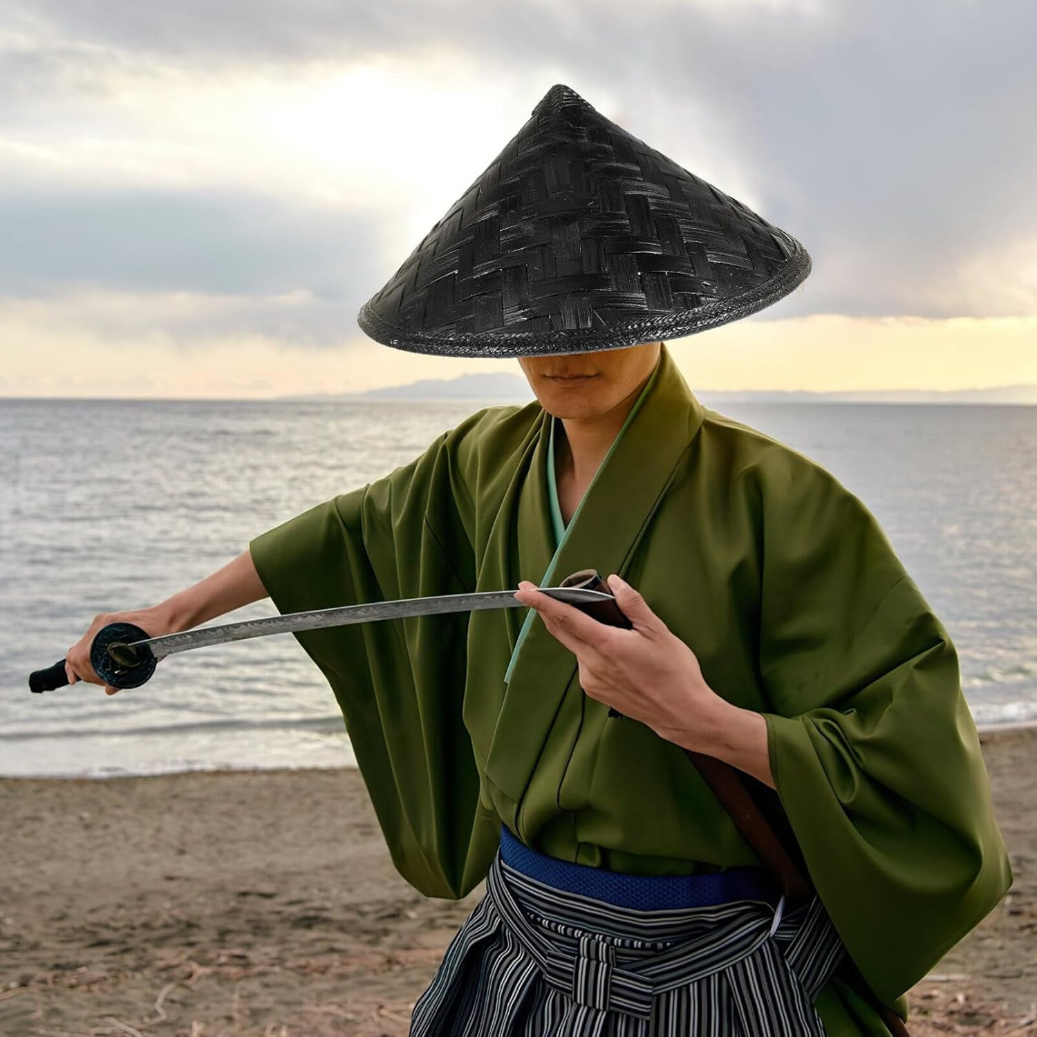 XYCCA Japan Samurai Hat Ninja Bamboo Hat Cosplay Knight XYCCA Japan Samurai Hat Ninja Bamboo Hat Cosplay Knight