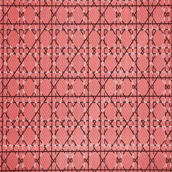 Ahgly Company Indoor Square Patterned Chilli Pepper Red Area Rugs, 5' Square