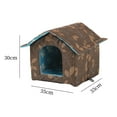 thumbnail image 3 of DOLITY Outdoor Cat House Weatherproof, Cat House for Outdoor Cats, Feral Cats House Shelter for Stray and Outdoor Cats , Brown, 3 of 7