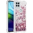 thumbnail image 3 of Funda con purpurina líquida para Moto G Stylus 2021 5G, con lentejuelas brillantes, arena movediza flotante, transparente, TPU, a prueba de golpes, color oro rosa., 3 of 8