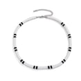 thumbnail image 3 of Collar de cerámica suave con temperamento de estilo bohemio totalmente combinado con costuras en blanco y negro, collar geométrico simple para hombre, 3 of 6