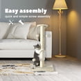 thumbnail image 6 of 32" Tall Cat Scratching Post Sisal Scratch Posts with Hanging Ball and Self-Massage Brush Vertical Scratcher for Indoor Cats and Kittens(Light-Gray 32inches), 6 of 15