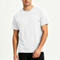 thumbnail image 2 of Annhoo Mens Athletic T-Shirts Lightweight Quick Dry Solid Color Crewneck Short Sleeve Tops Running Clothes, 2 of 6