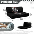 thumbnail image 7 of XYZCANDO Skeleton Rose RV Dinette Cushions RV Accessories Universal Bench Cushion Stretchable Furniture Covers Comfortable Cushion Covers 2 Couch Sofa Slipcovers for Loveseat Black, 7 of 7