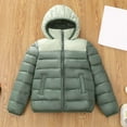 thumbnail image 2 of Weebloom Boys Puffer Jacket Down Color Padded Jackets Warm Hooded Coat Children Lightweight Insulated Outerwear Boys Winter Coat Jacket 6-7 Years, 2 of 4