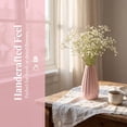 thumbnail image 4 of REGALWOVEN Small Ceramic Bud Vase Cylinder Vase, Matte Ribbed Decorative Flower Vase for Desktop, Bathroom, Home Decor Accent Pink 2.4"L x 2.4"W x 5.1"H, 4 of 5