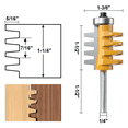 thumbnail image 2 of Finger Joint Router Bit,Finger Glue Joint Router Bit for Woodworking,Finger Joint Bit,Joinery Router Bit 1/4inch Shank, 2 of 7