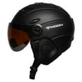 thumbnail image 1 of MOON Unisex Integrated Ski Helmet with Goggles, Durable PC Shell & High-Density EPS Foam for Maximum Protection, Black, Size L, 1 of 7