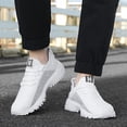 thumbnail image 5 of Men'S Breathable Knit Mesh Sneakers -with Stylish Black & White Design, Comfortable Lace-Up Casual Shoe  Lightweight, Durable, Non-Slip Running Shoes  for Outdoor Activities, Casual Footwear | Modern, 5 of 11