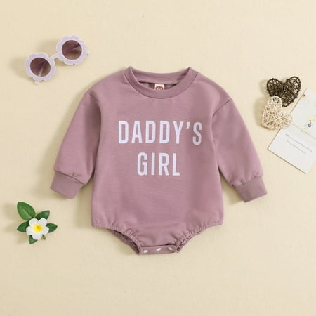 

UIX Infant Baby Toddler Boys Girls Long Sleeve Letter Prints Newborn Rompers Jumpsuits Kids Clothes