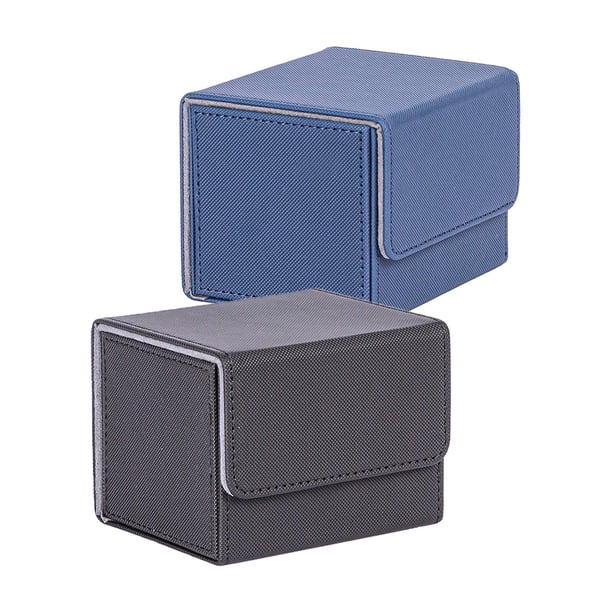 2 estuches para baraja de cartas, caja organizadora para cartas de juego Negro y azul