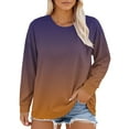thumbnail image 2 of Womens Summer Tops Plus Size Neck T Shirts Women Long Sleeve Tops Casual Summer Tshirts Loose Fit Tee Shirts for Women, 2 of 6