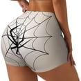 thumbnail image 2 of Kdxio Spiders On The Web 1 Print Workout Shorts for Women Seamless Soft Smooth Gym Yoga Scrunch Active Shorts, 2 of 5
