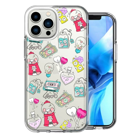 MUNDAZE for Apple iPhone 13 Pro Max Valentine's Day Candy Feels like Love Hearts Double Layer Phone Case Cover