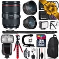 thumbnail image 1 of Canon 24-105mm IS II + Pro Flash + LED Light + Tripod - 64GB Accessory Bundle, 1 of 10