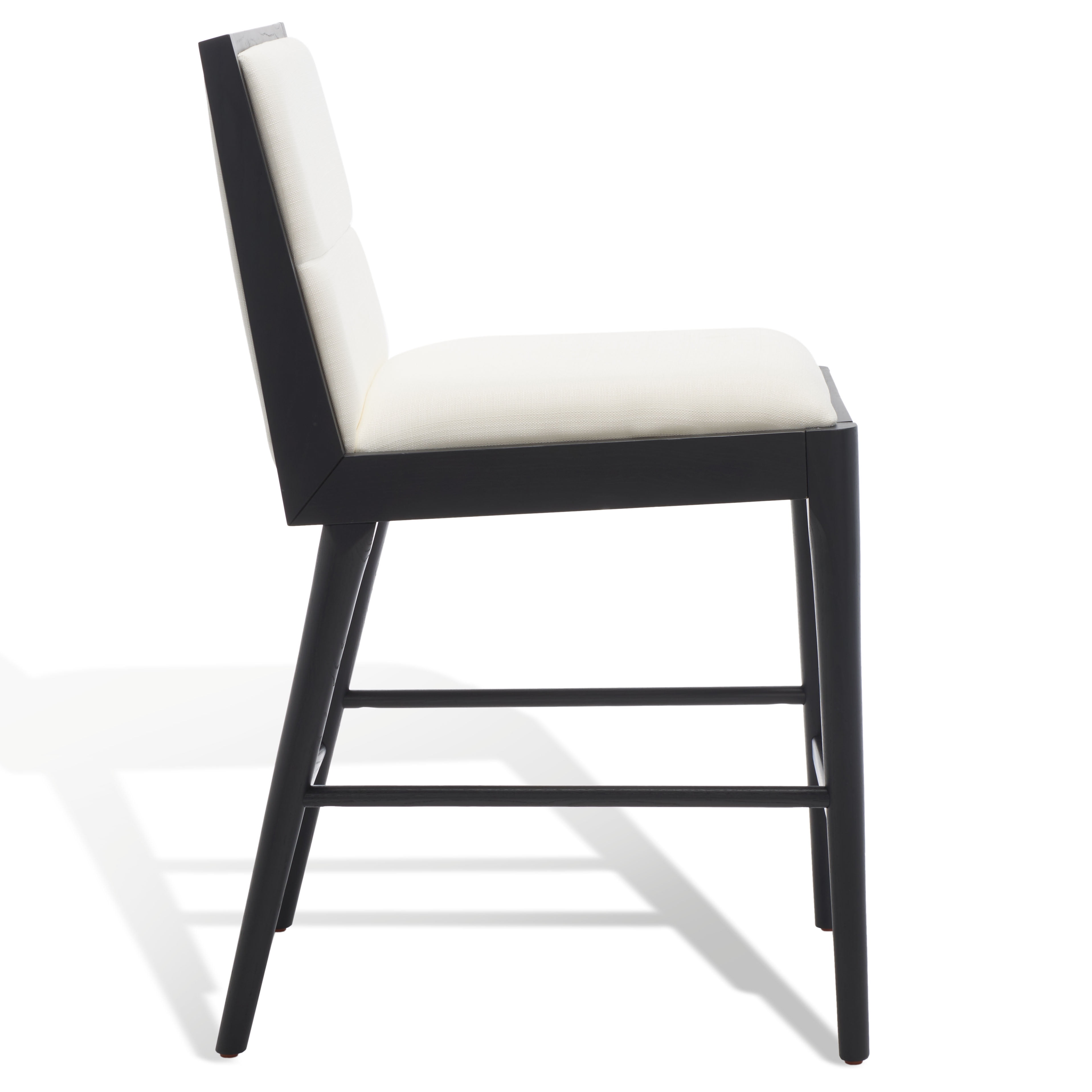 SAFAVIEH Couture Laycee Square Mid Back Counter Stool, Black/White (Set of 2)