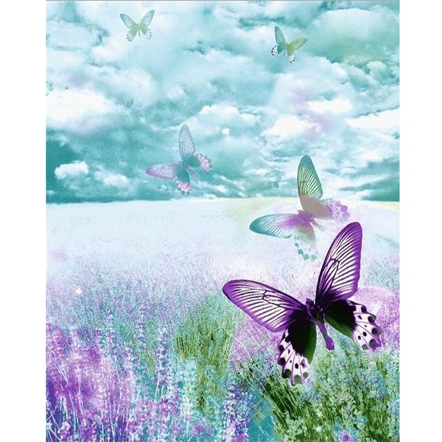 Taladro Pintura (DE6184) DIY Mosaico Mariposa Animal Completo Ronda Rhinestone Kit (E245) 50x70cm Hugtrwg Para estrenar