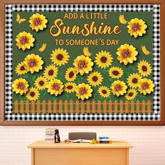 Bulletin Board Decoration with Paper Pom Poms Summer Butterflies Fences Bulletin Board Cutouts Motivational Sayings Cutout for Back to School Classroom Window Wall Door Home Office Decor