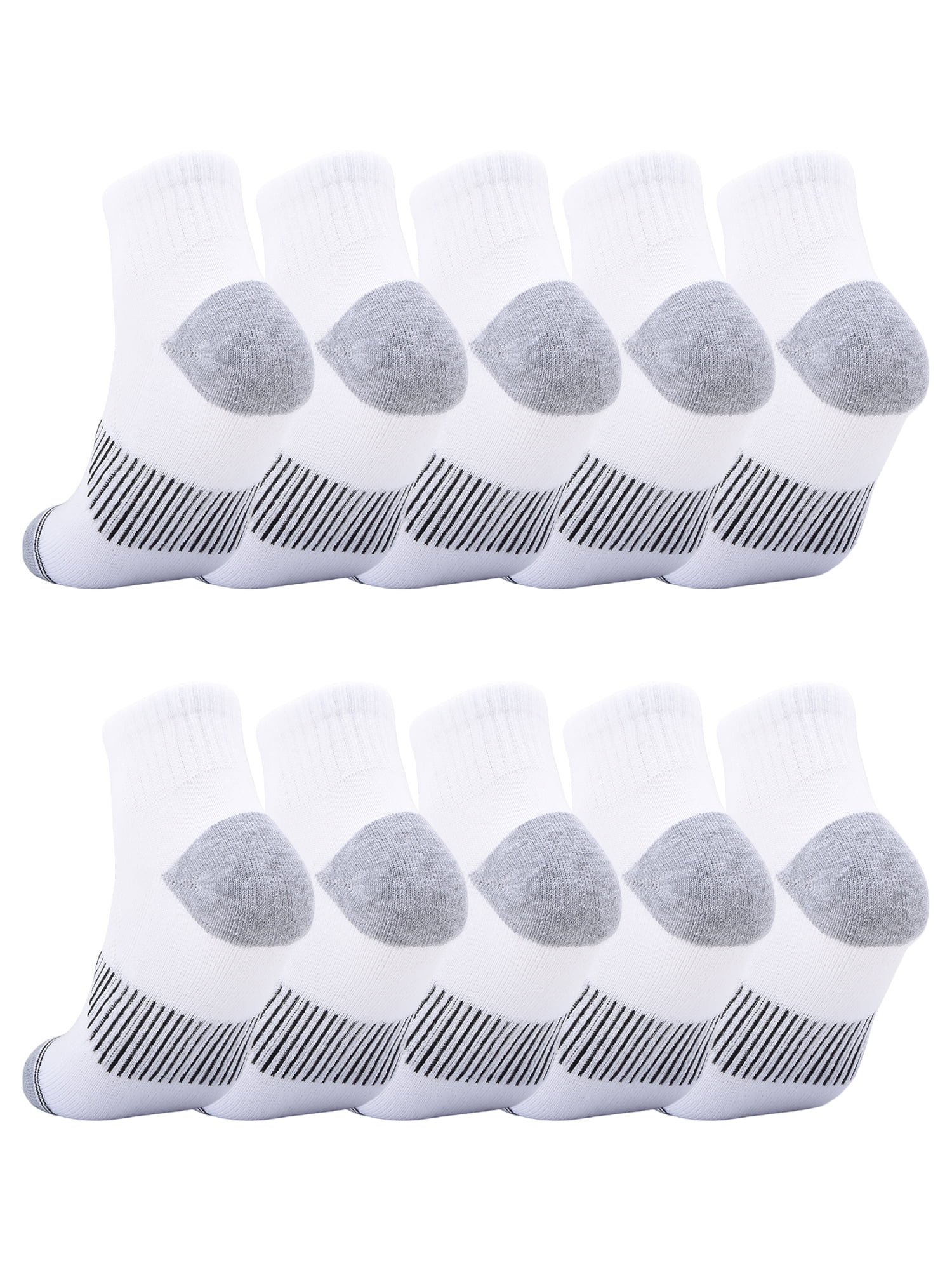 Athletic Works Boys Cushioned Ankle Socks 10-Pack Sizes Small to Large