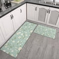thumbnail image 2 of Pioneer Flower Floral Print Pattern Kitchen Rugs Sets Of 2, Anti Fatigue Non Slip Washable Floor Mats for Kitchen Sink Laundry, 17X30 Inch + 17X47 Inch, 2 of 6