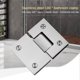thumbnail image 3 of Bisagra de puerta de ducha de cristal de plata de montaje en pared de acero inoxidable (180 grados abiertos),11 Feliz Sencillez, 3 of 5