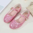 thumbnail image 2 of Otqutp Casual Baby Girls Shoes Flower Girls Dress Shoes Toddler Kids Wedding Party Low Heel Mary Jane Shoes Glitter Flat Shoes for 2 to 13 Years, 2 of 6