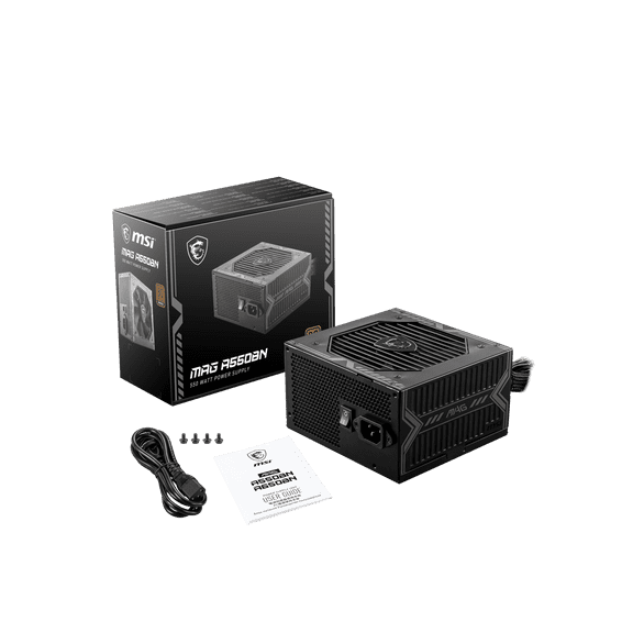 MSI MAG A550BN 550W Power Supply 80 Plus Bronze Efficiency and Low Noise Fan