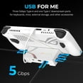 thumbnail image 5 of SABRENT Docking Station for Asus ROG Ally, 6-Port USB Type-C, 4K@60Hz HDMI, 5Gbps USB Ports, Power Delivery, Compact Design for Gaming (DS-RA6P), 5 of 10